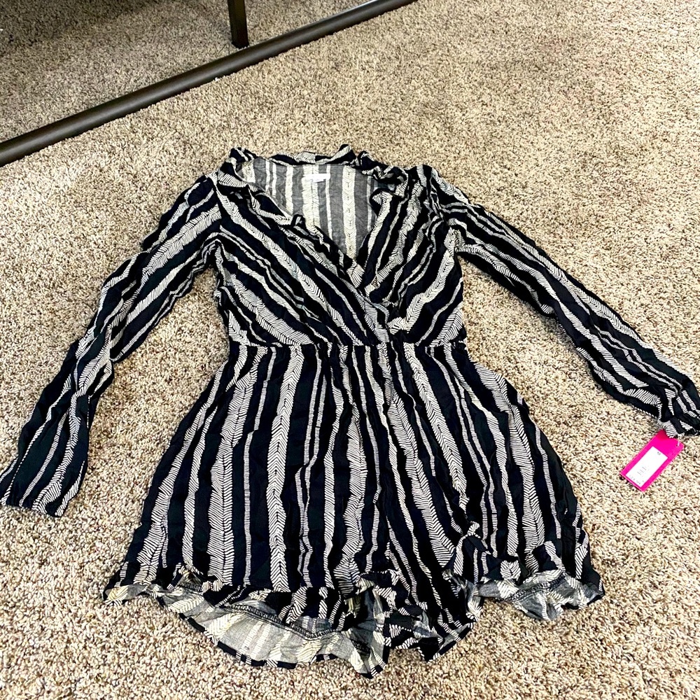 Stripe Contrast Romper